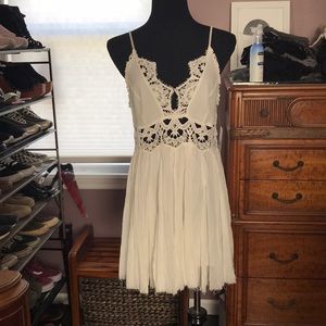 NWT Free People crotchet linen dress